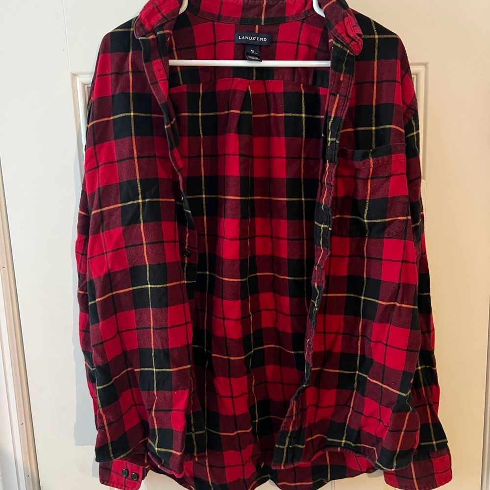 Lands' End Plaid Shirt Button Down